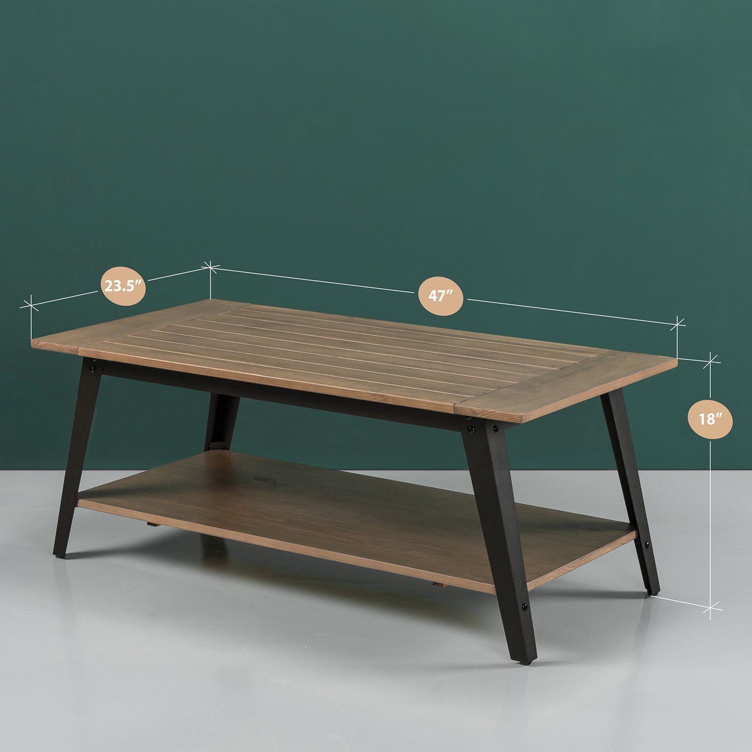 Amazon.com: Zinus Wood Metal Coffee Table : Home & Kitchen